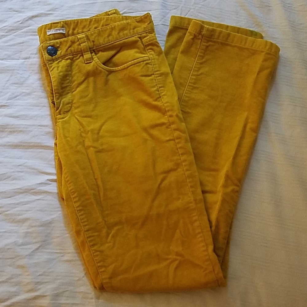 JCrew mustard yellow cordoroys